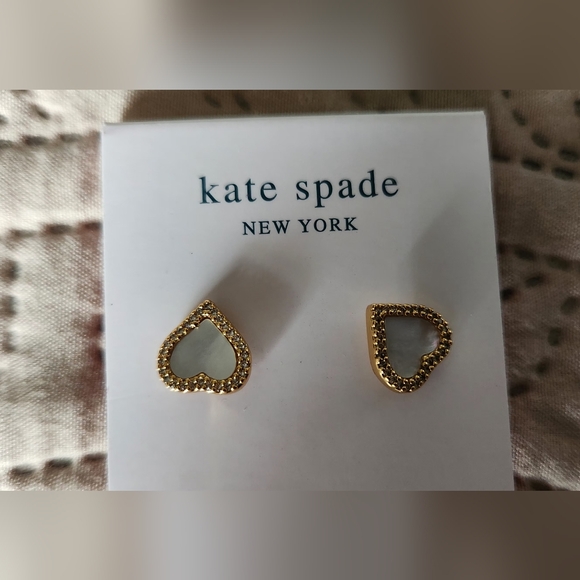 NWOT Kate Spade Faux Mother of Pearl Earrings - Picture 2 of 4